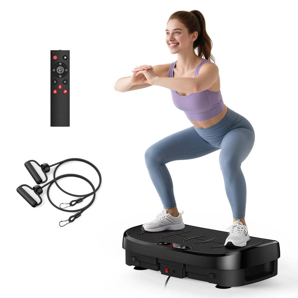 3-in-1 Ultra-Quiet Whole Body Vibration Plate