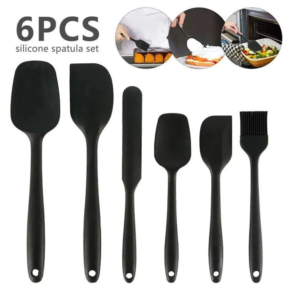 6 Pcs Food Grade Silicone Spatulas