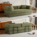 Folding Convertible Sofa Bed, Oversized Corduroy Futon Floor Couch, Boneless Loveseat for Small Spaces