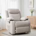 Small Recliners for Small Spaces, Reclining Manual Chair with Cup Holders and Side Pockets