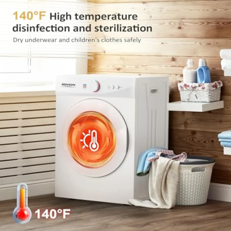 1.8CuFt Portable Clothes Dryer and 17.8LBS Full-Automatic Washing Machine Set