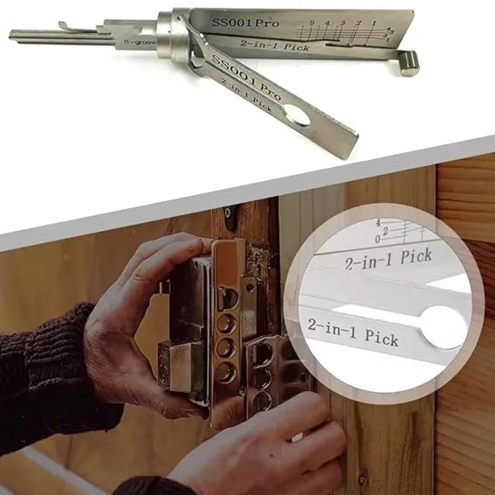 2 In 1 Precision Hook & Pick Set Lock Decoder O-ring
