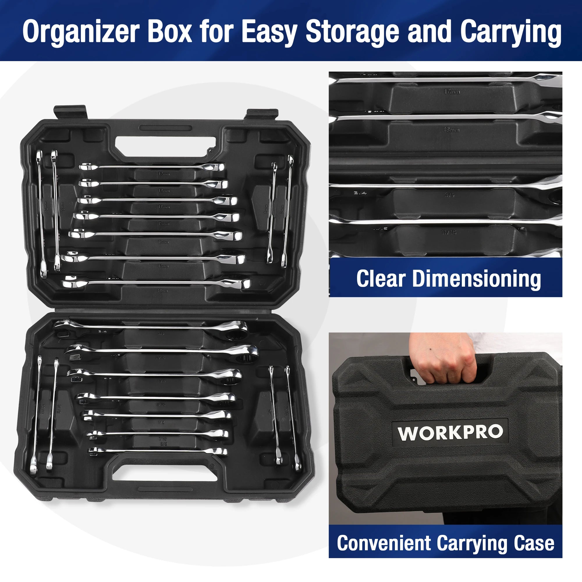 21pc Ratcheting Wrench Set