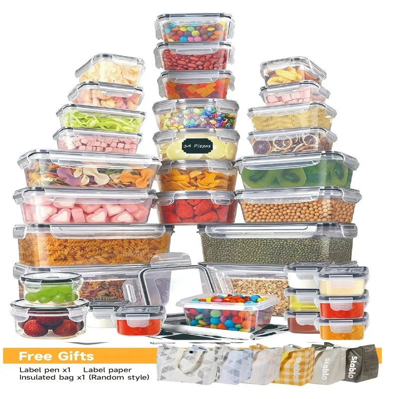 Food Storage Set - 24 Airtight Containers & Lids