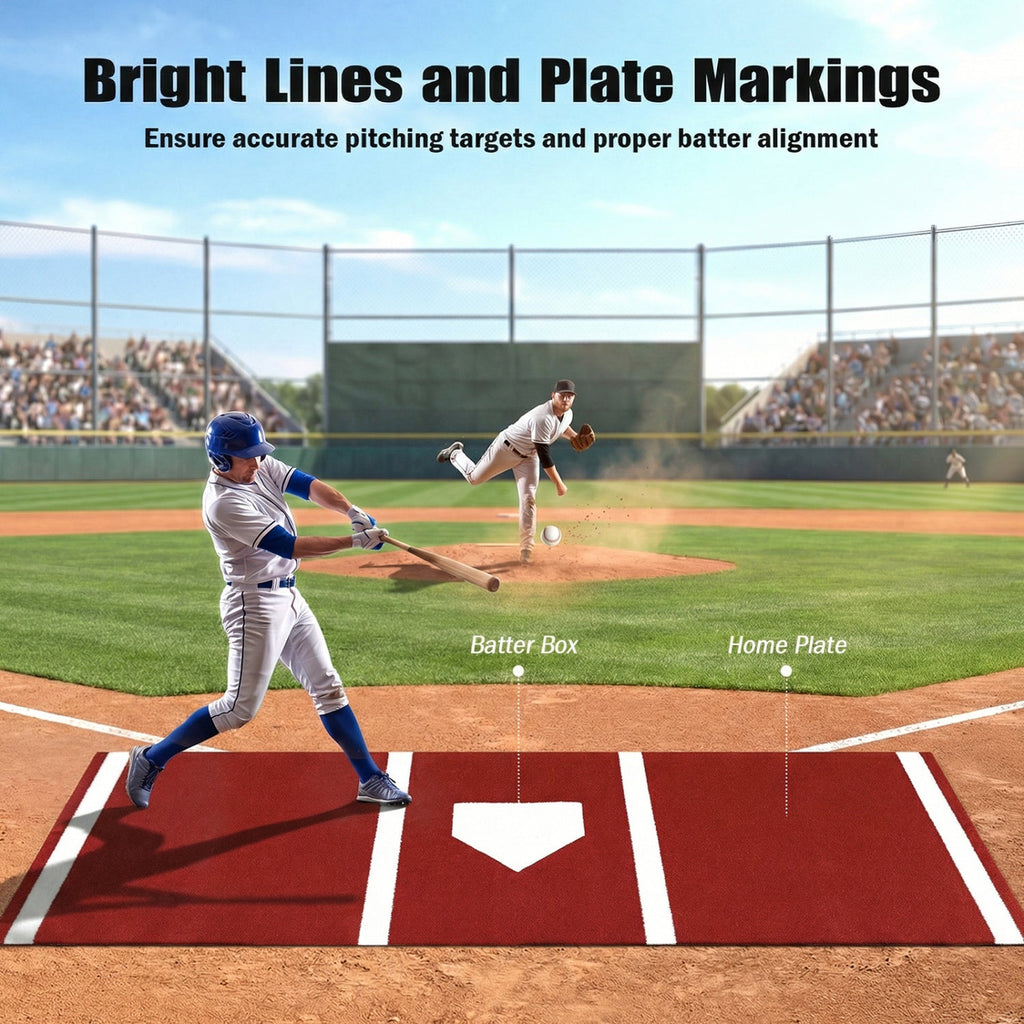 Softball Pitching Mat 10 x 3 Feet Softball Training Aid