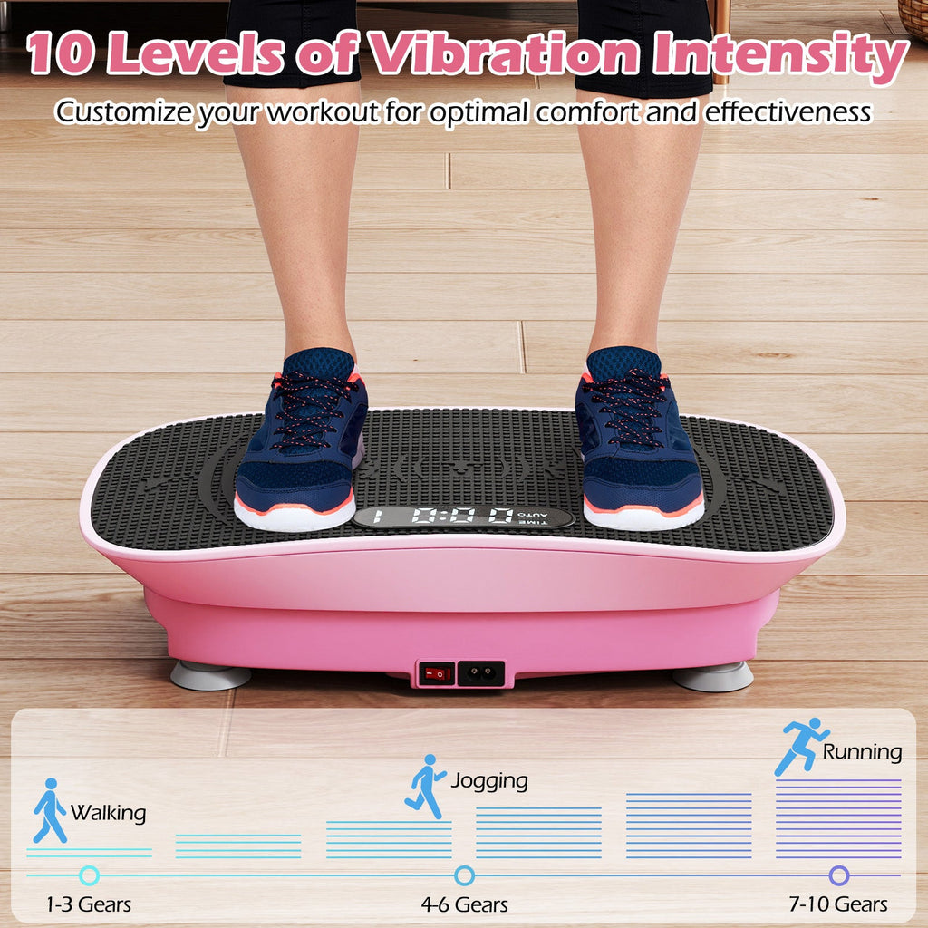 Vibration Plate Exercise Machine for Lymphatic Drainage and Weight Loss with 10 Speed Intensities