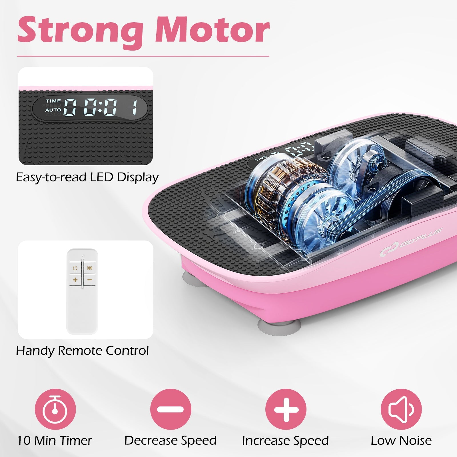 Vibration Plate Exercise Machine for Lymphatic Drainage and Weight Loss with 10 Speed Intensities