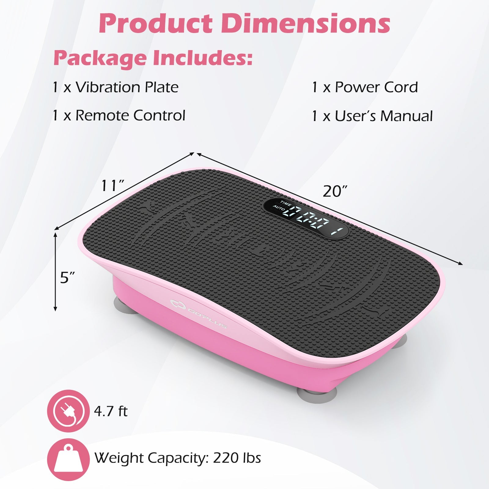 Vibration Plate Exercise Machine for Lymphatic Drainage and Weight Loss with 10 Speed Intensities