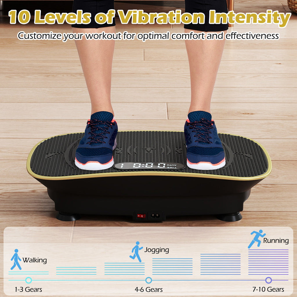 Vibration Plate Exercise Machine for Lymphatic Drainage and Weight Loss with 10 Speed Intensities