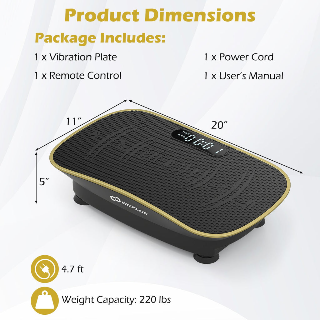 Vibration Plate Exercise Machine for Lymphatic Drainage and Weight Loss with 10 Speed Intensities