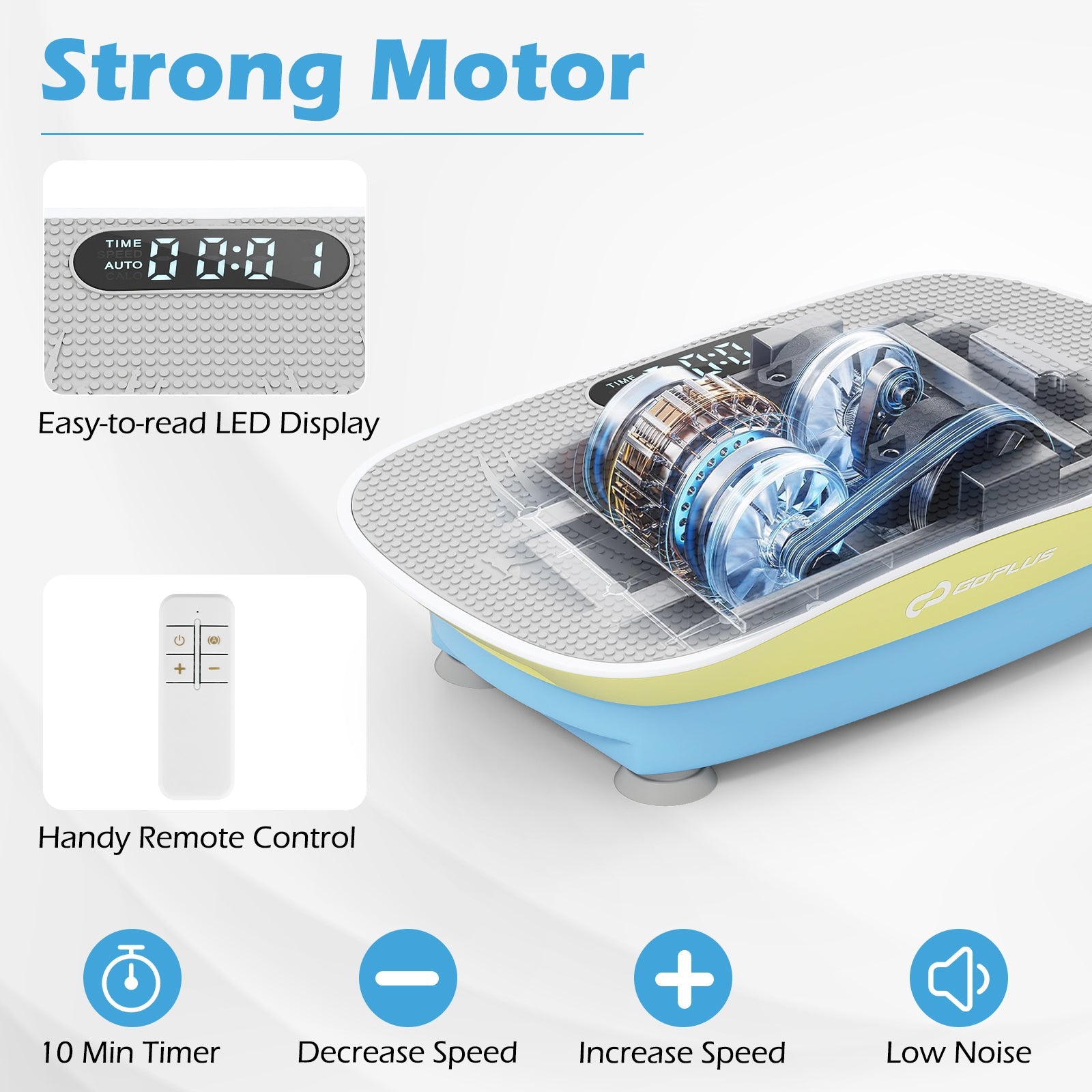 Vibration Plate Exercise Machine for Lymphatic Drainage and Weight Loss with 10 Speed Intensities