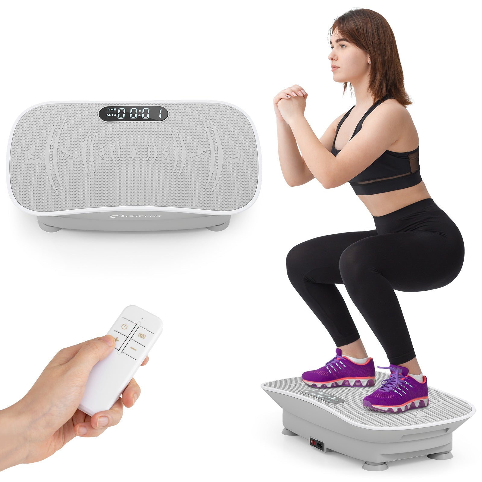 Vibration Plate Exercise Machine for Lymphatic Drainage and Weight Loss with 10 Speed Intensities