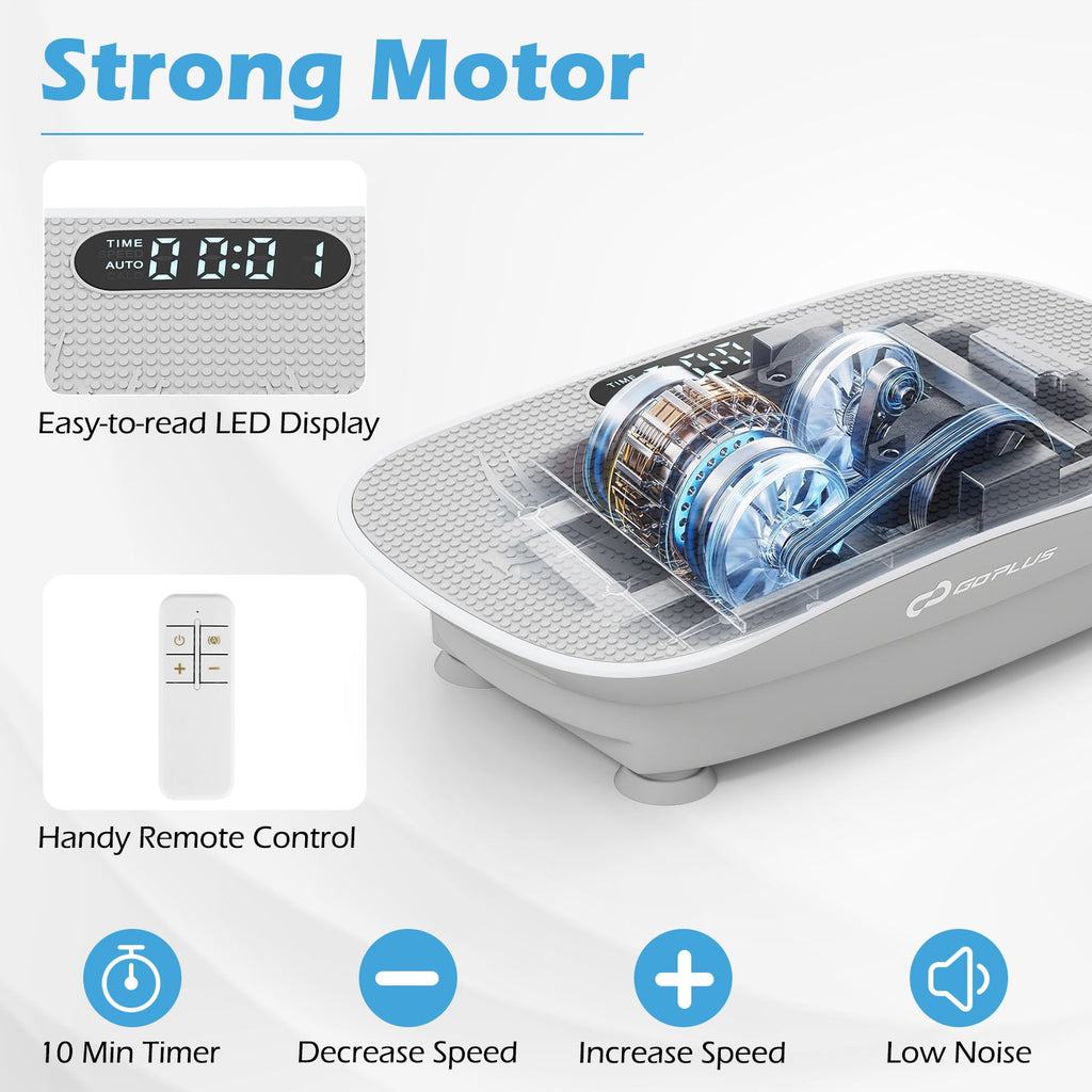 Vibration Plate Exercise Machine for Lymphatic Drainage and Weight Loss with 10 Speed Intensities