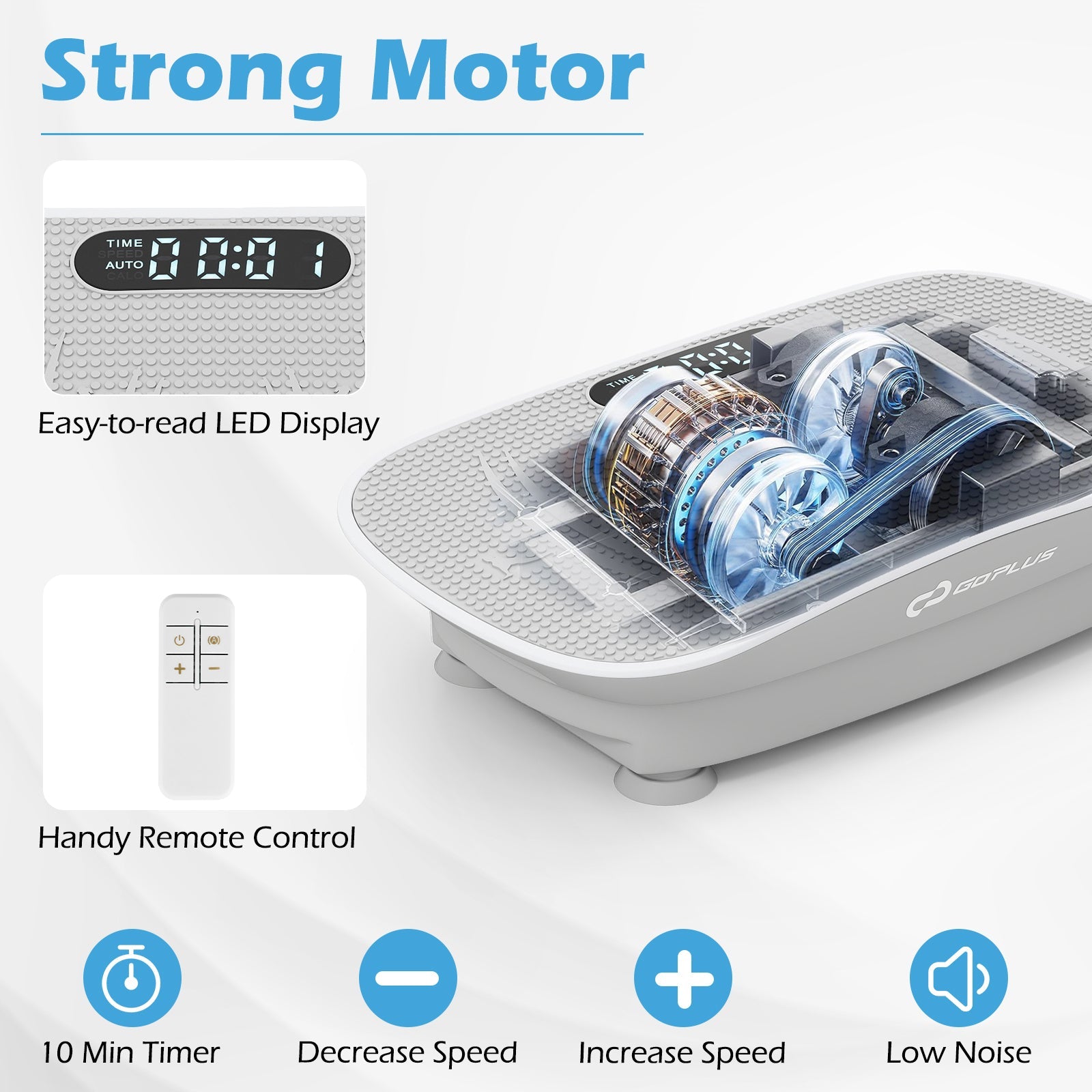 Vibration Plate Exercise Machine for Lymphatic Drainage and Weight Loss with 10 Speed Intensities