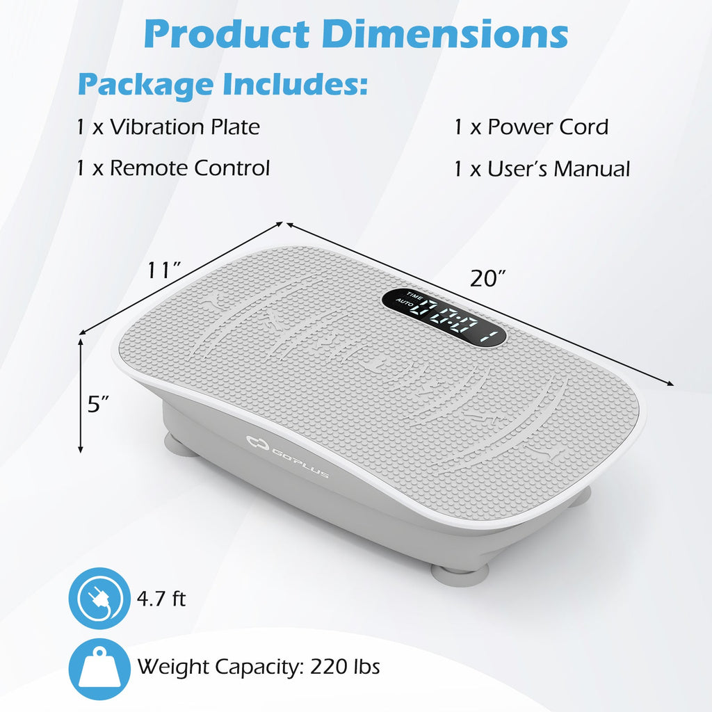 Vibration Plate Exercise Machine for Lymphatic Drainage and Weight Loss with 10 Speed Intensities