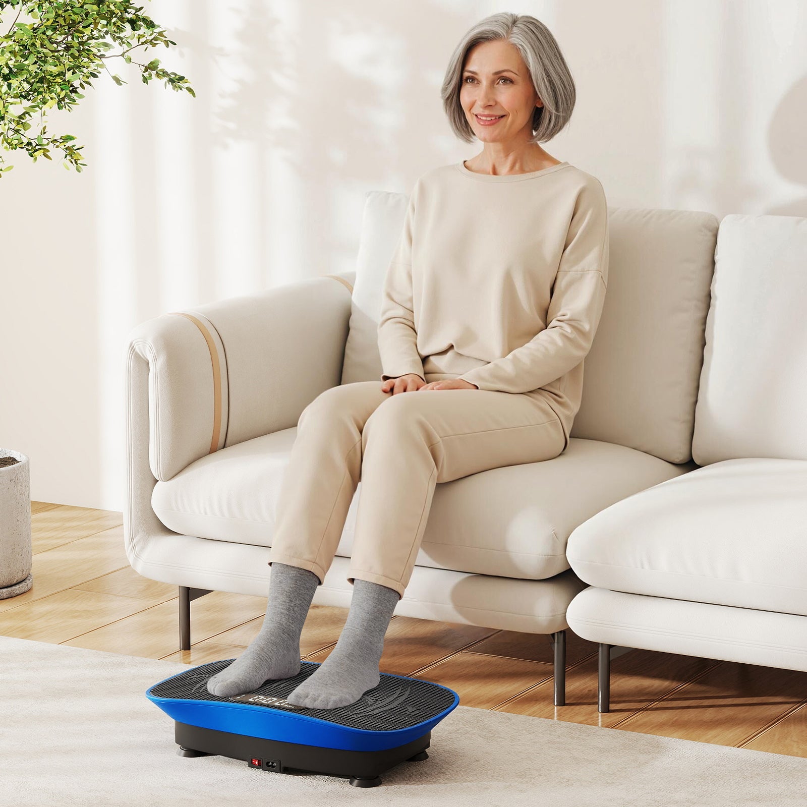 Vibration Plate Exercise Machine for Lymphatic Drainage and Weight Loss with 10 Speed Intensities