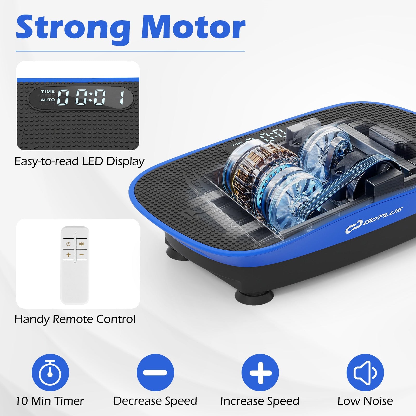 Vibration Plate Exercise Machine for Lymphatic Drainage and Weight Loss with 10 Speed Intensities