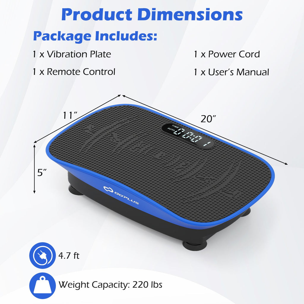 Vibration Plate Exercise Machine for Lymphatic Drainage and Weight Loss with 10 Speed Intensities