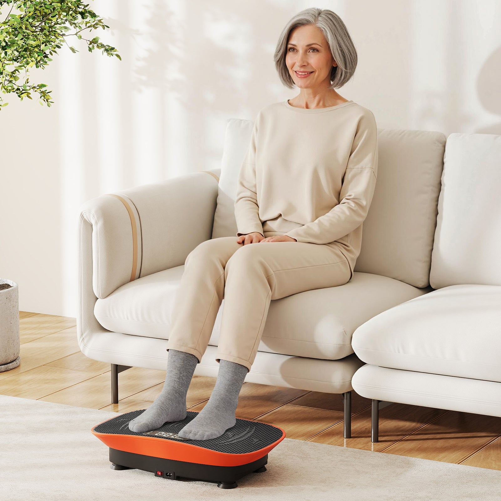 Vibration Plate Exercise Machine for Lymphatic Drainage and Weight Loss with 10 Speed Intensities