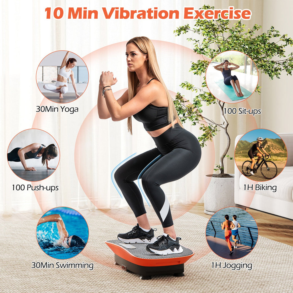 Vibration Plate Exercise Machine for Lymphatic Drainage and Weight Loss with 10 Speed Intensities