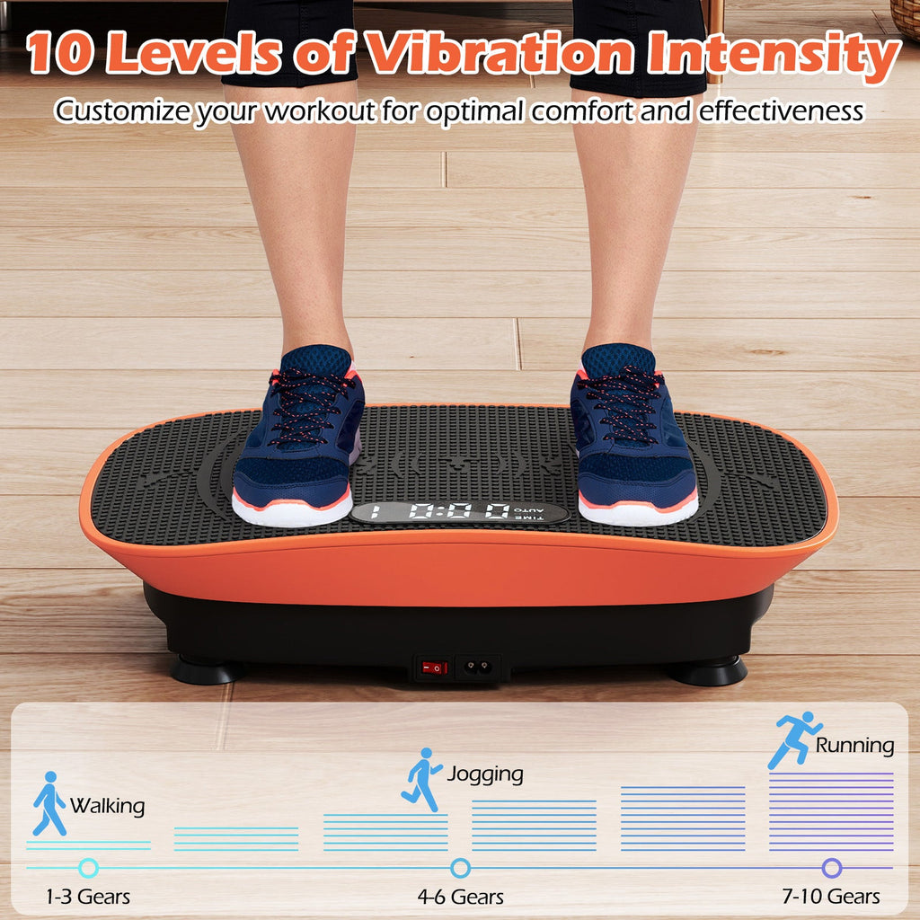 Vibration Plate Exercise Machine for Lymphatic Drainage and Weight Loss with 10 Speed Intensities