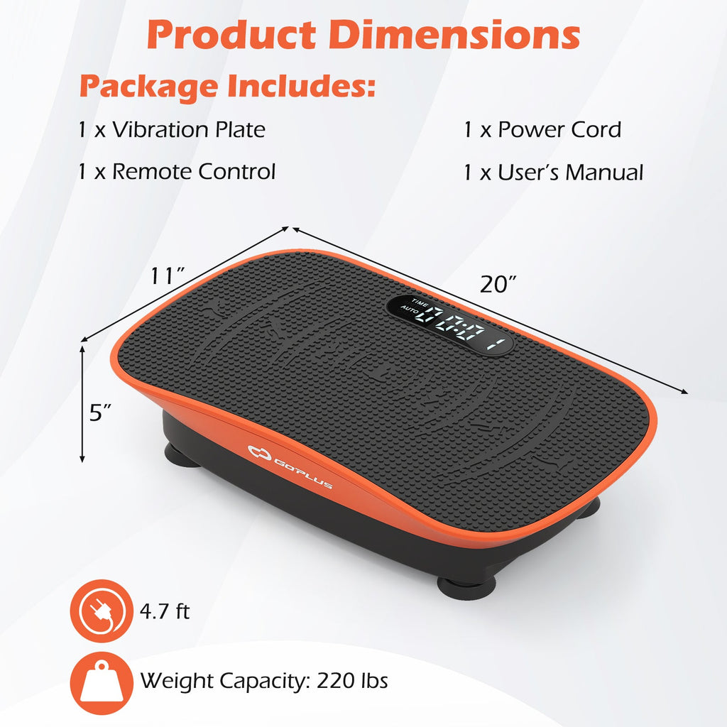 Vibration Plate Exercise Machine for Lymphatic Drainage and Weight Loss with 10 Speed Intensities