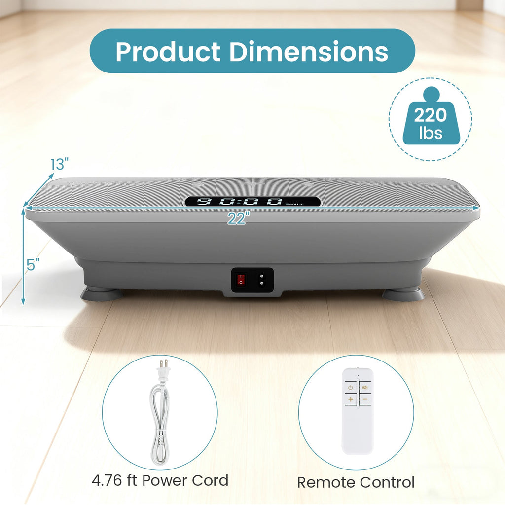 Vibration Plate Exercise Machine with Gravity Sensor for Home