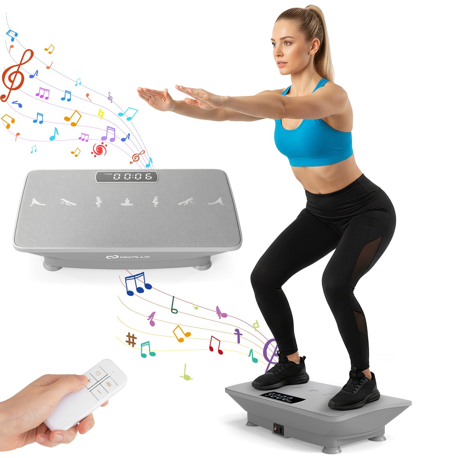Vibration Plate Exercise Machine with Gravity Sensor for Home