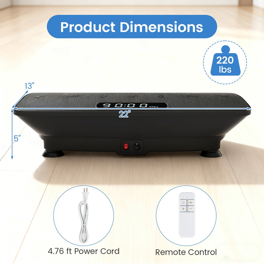 Vibration Plate Exercise Machine with Gravity Sensor for Home