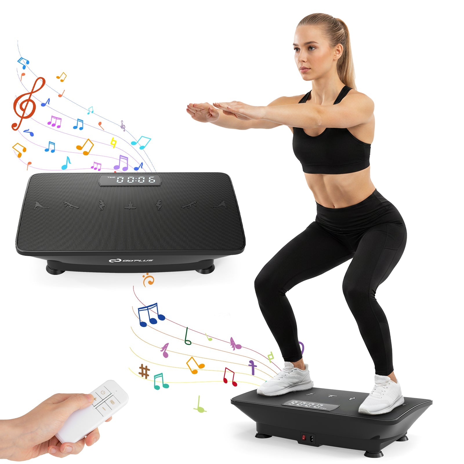 Vibration Plate Exercise Machine with Gravity Sensor for Home