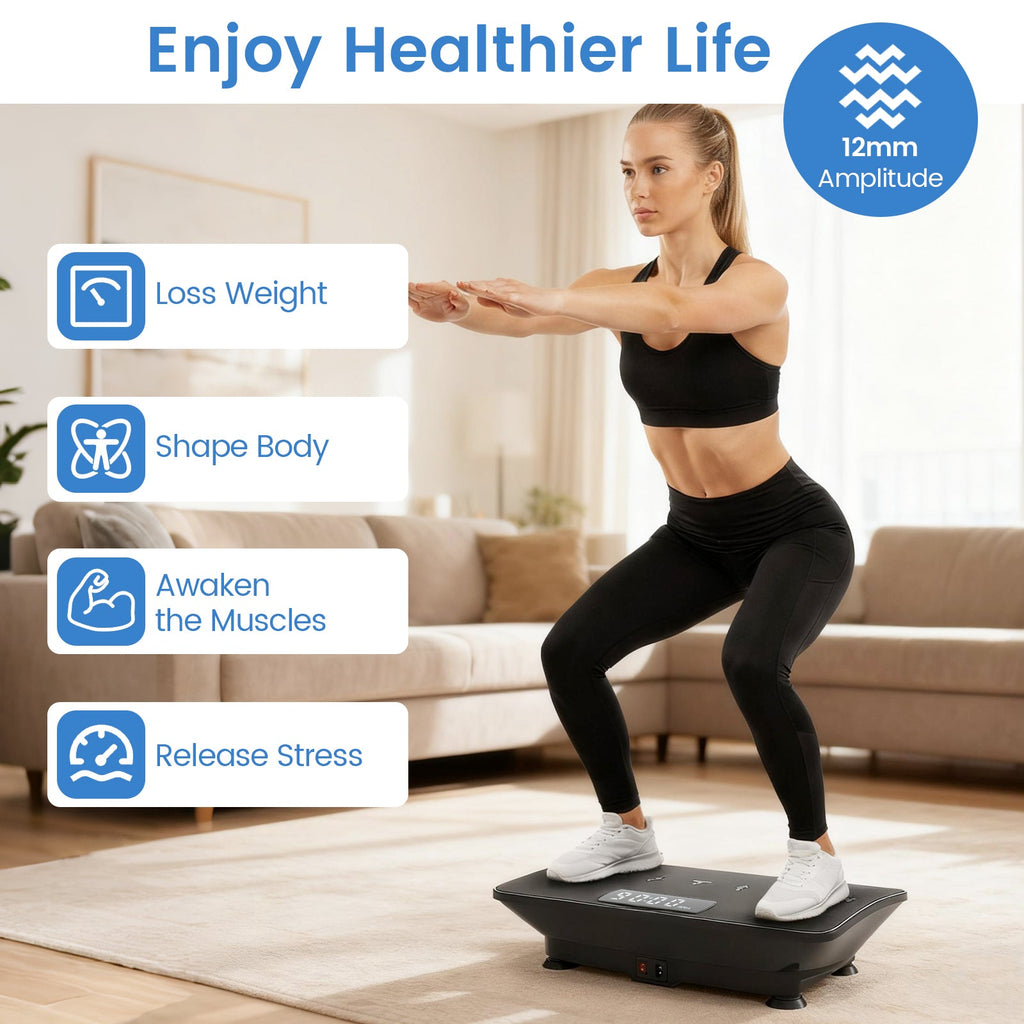 Vibration Plate Exercise Machine with Gravity Sensor for Home