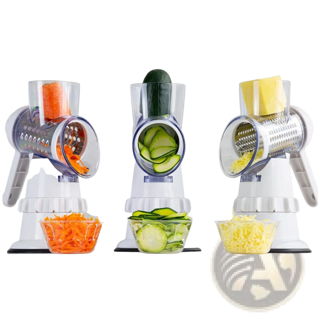 Vegetable Slicer 3 in 1 Manual Rotary Grater Mandoline